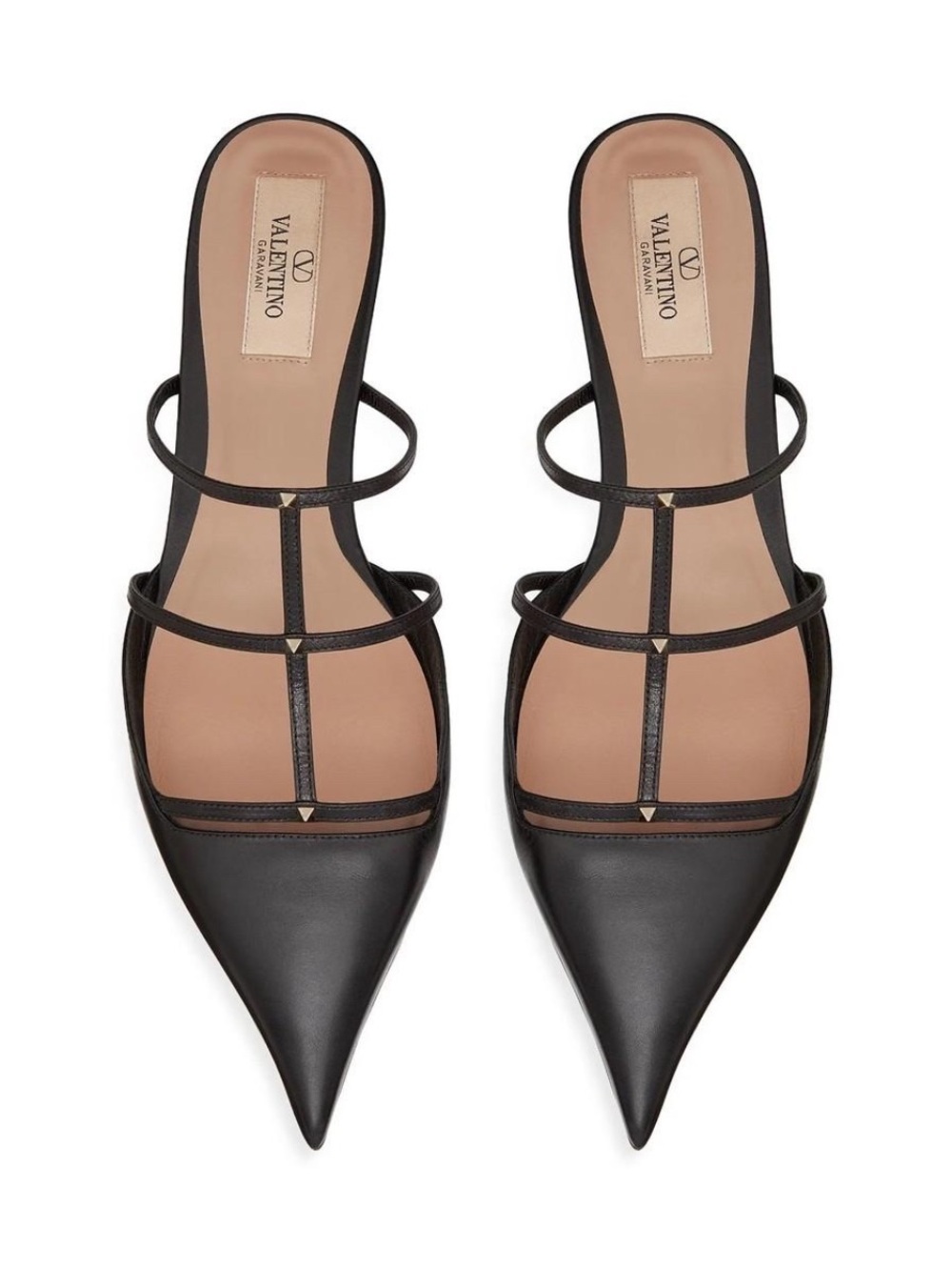 Valentino Garavani RockStud Wispy 20mm Pointed Toe Leather Mules